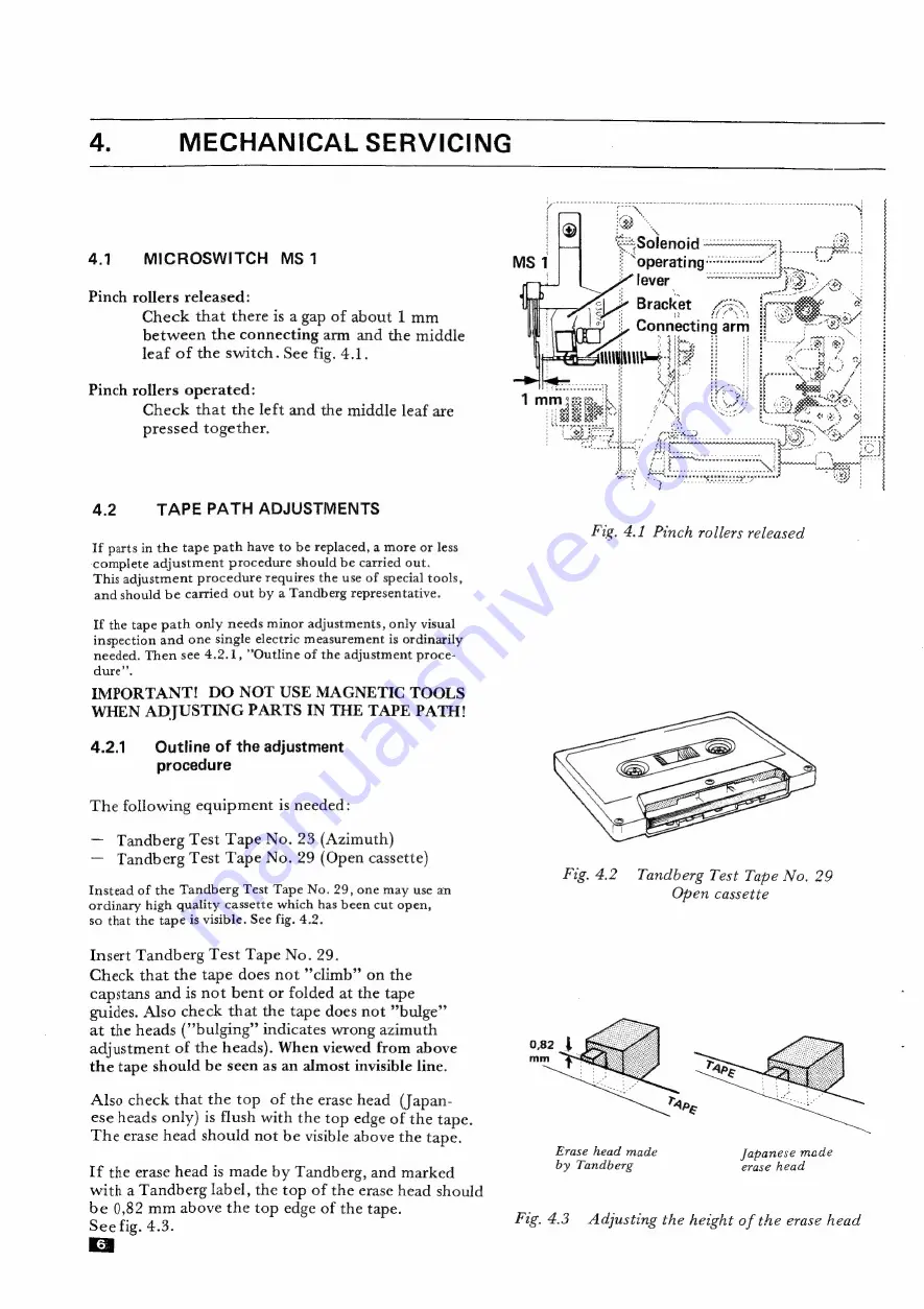 TANDBERG EDUCATIONAL TCR 222 Service Manual Download Page 6