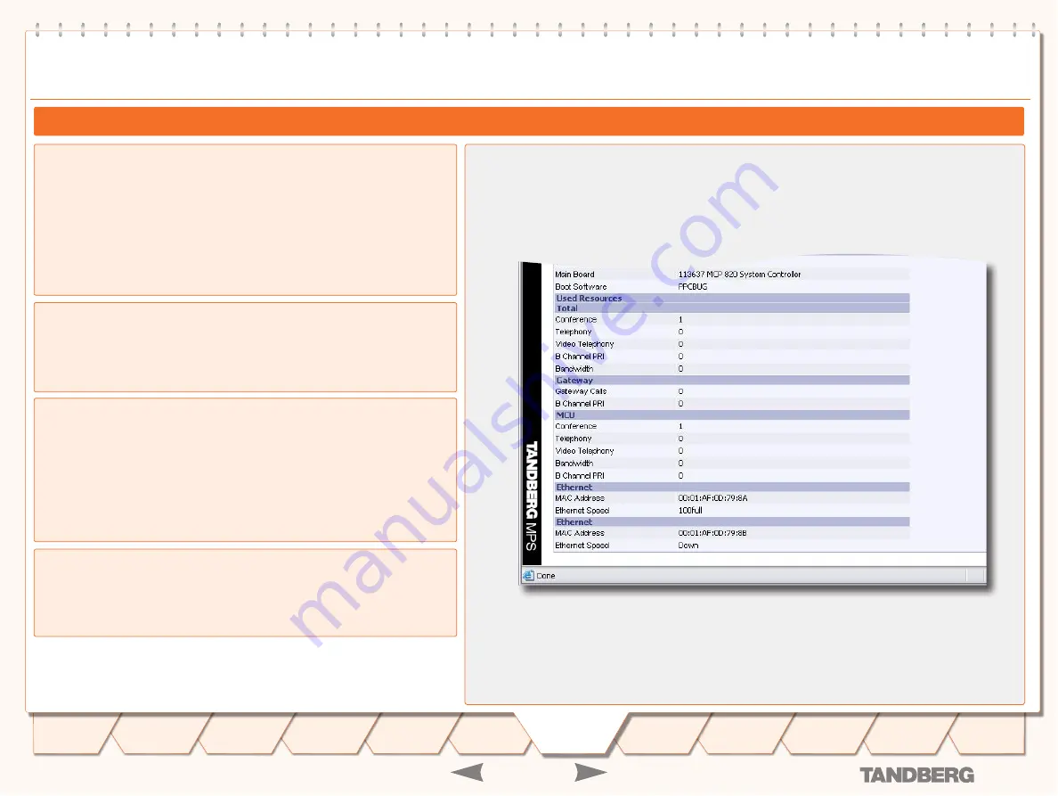 TANDBERG Media Processing System MPS 200 Administrator'S Manual Download Page 85