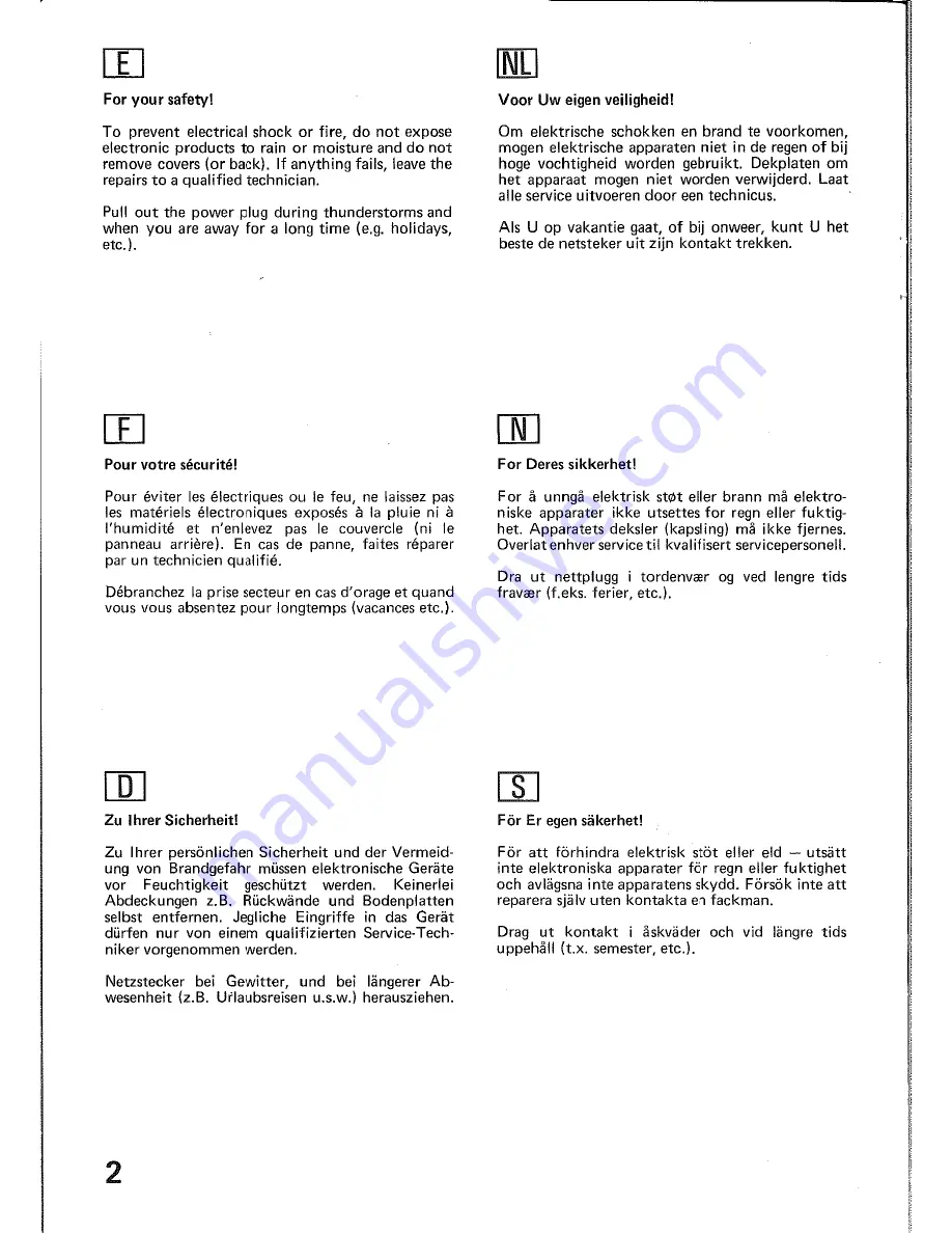 TANDBERG TCD 3034 Operating Instructions Manual Download Page 2