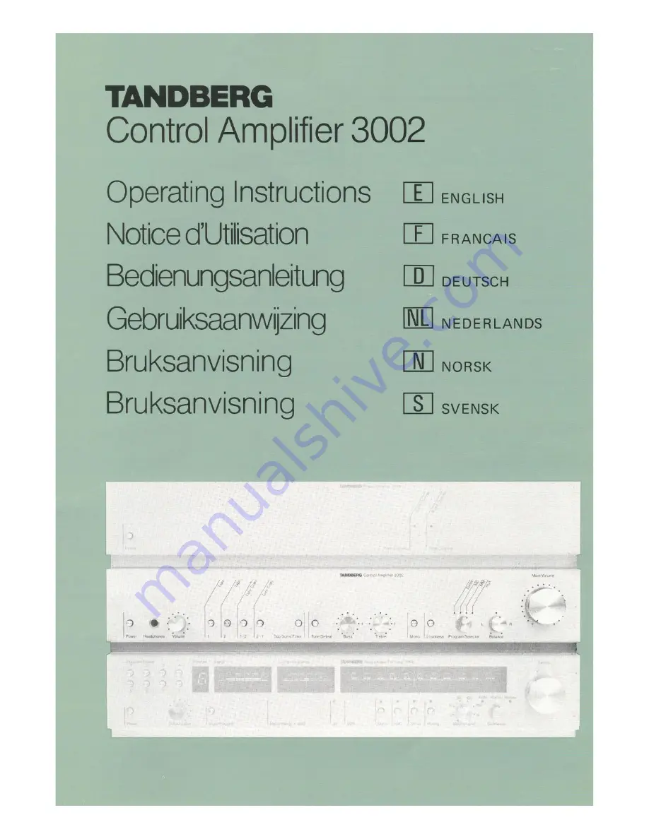 TANDBERG TPA 3003 Manual Download Page 9