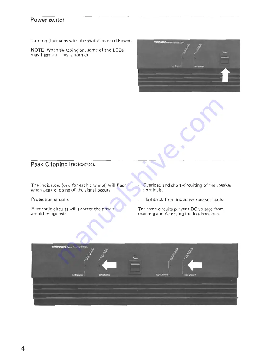 TANDBERG TPA 3026A Operating Instructions Manual Download Page 4