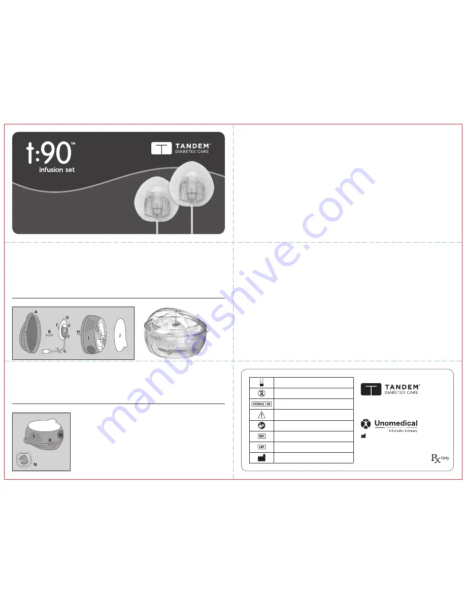 Tandem T:90 Infusion Set Instuctions For Use Download Page 1