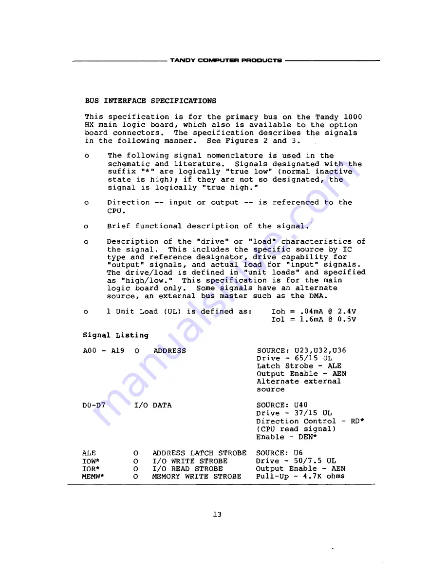 Tandy 1000 HX Скачать руководство пользователя страница 19