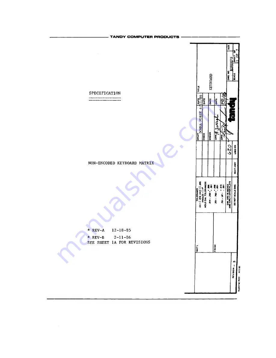 Tandy 1000 HX Technical Reference Manual Download Page 356