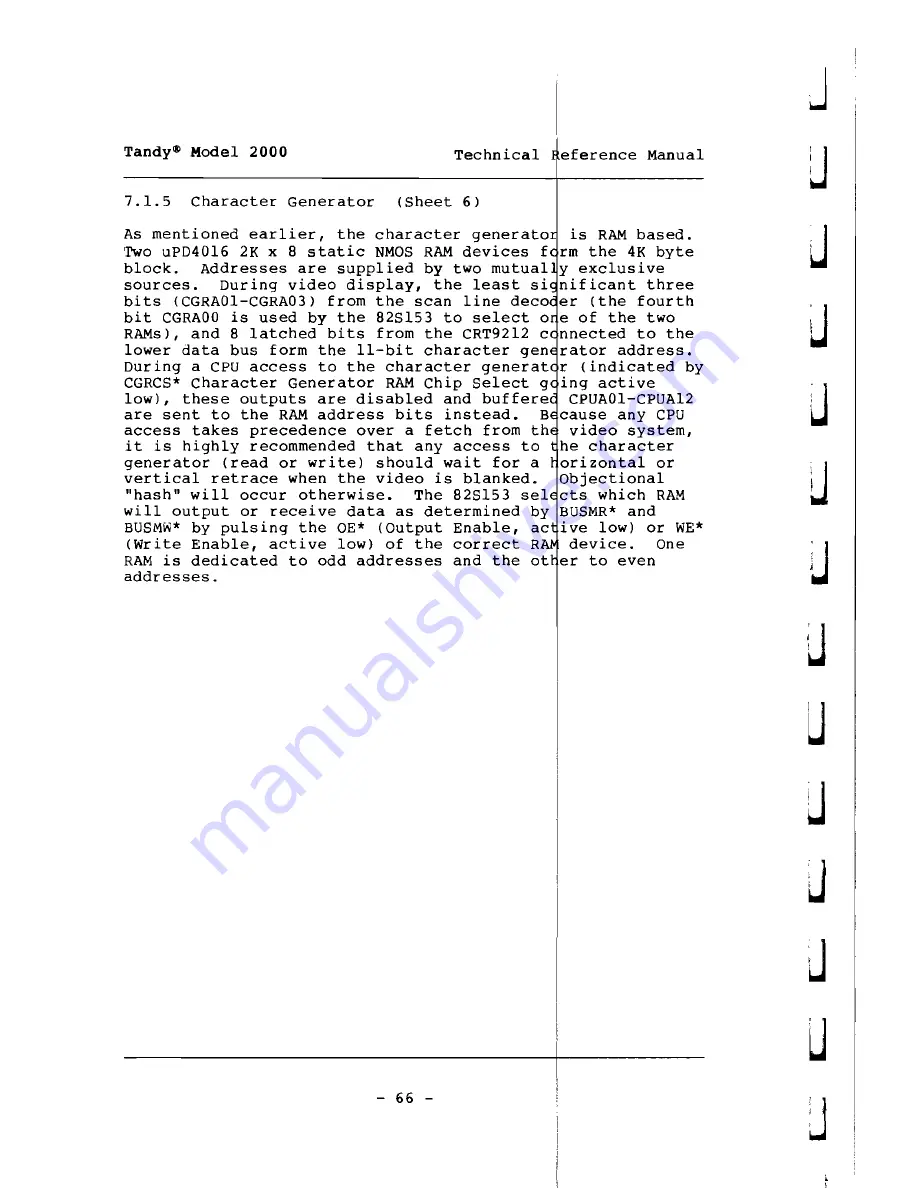 Tandy 2000 Скачать руководство пользователя страница 75