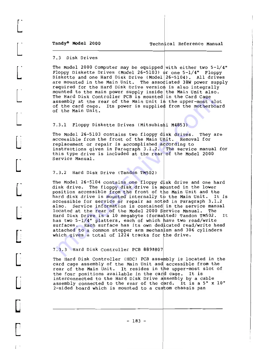 Tandy 2000 Скачать руководство пользователя страница 188