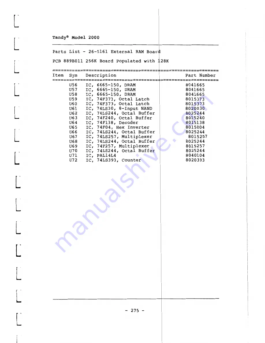 Tandy 2000 Скачать руководство пользователя страница 280