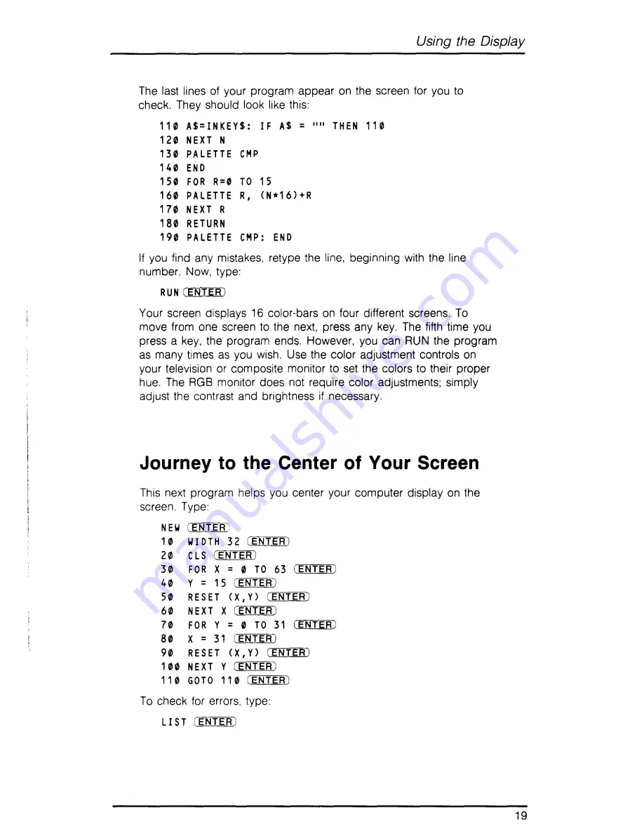 Tandy Color Computer 3 Basic Manual Download Page 29