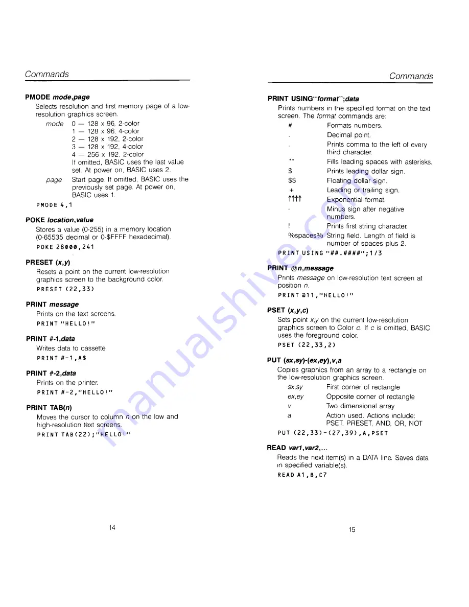 Tandy color computer 8 basic Скачать руководство пользователя страница 11