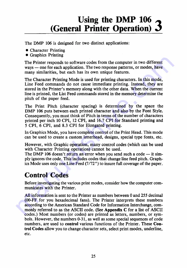 Tandy DMP 106 Operation Manual Download Page 33