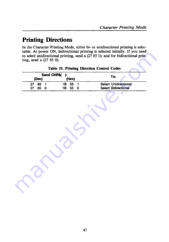 Tandy DMP 106 Operation Manual Download Page 55