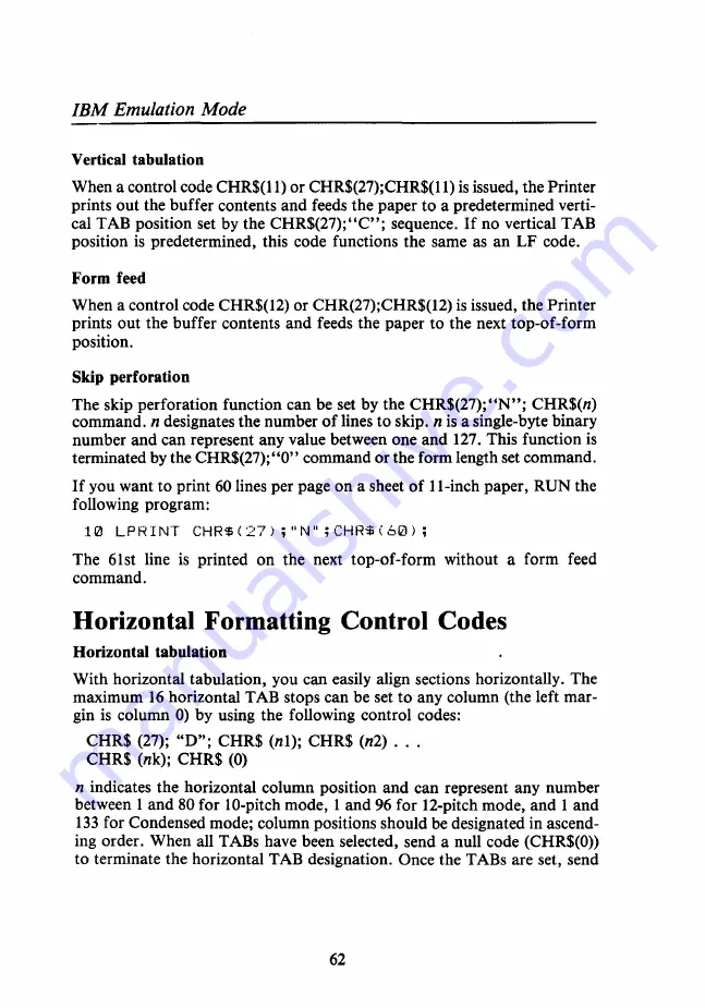 Tandy DMP 106 Operation Manual Download Page 68