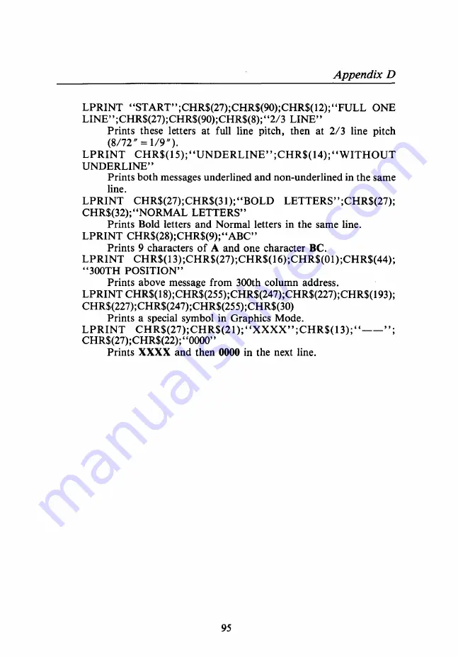 Tandy DMP 106 Operation Manual Download Page 101