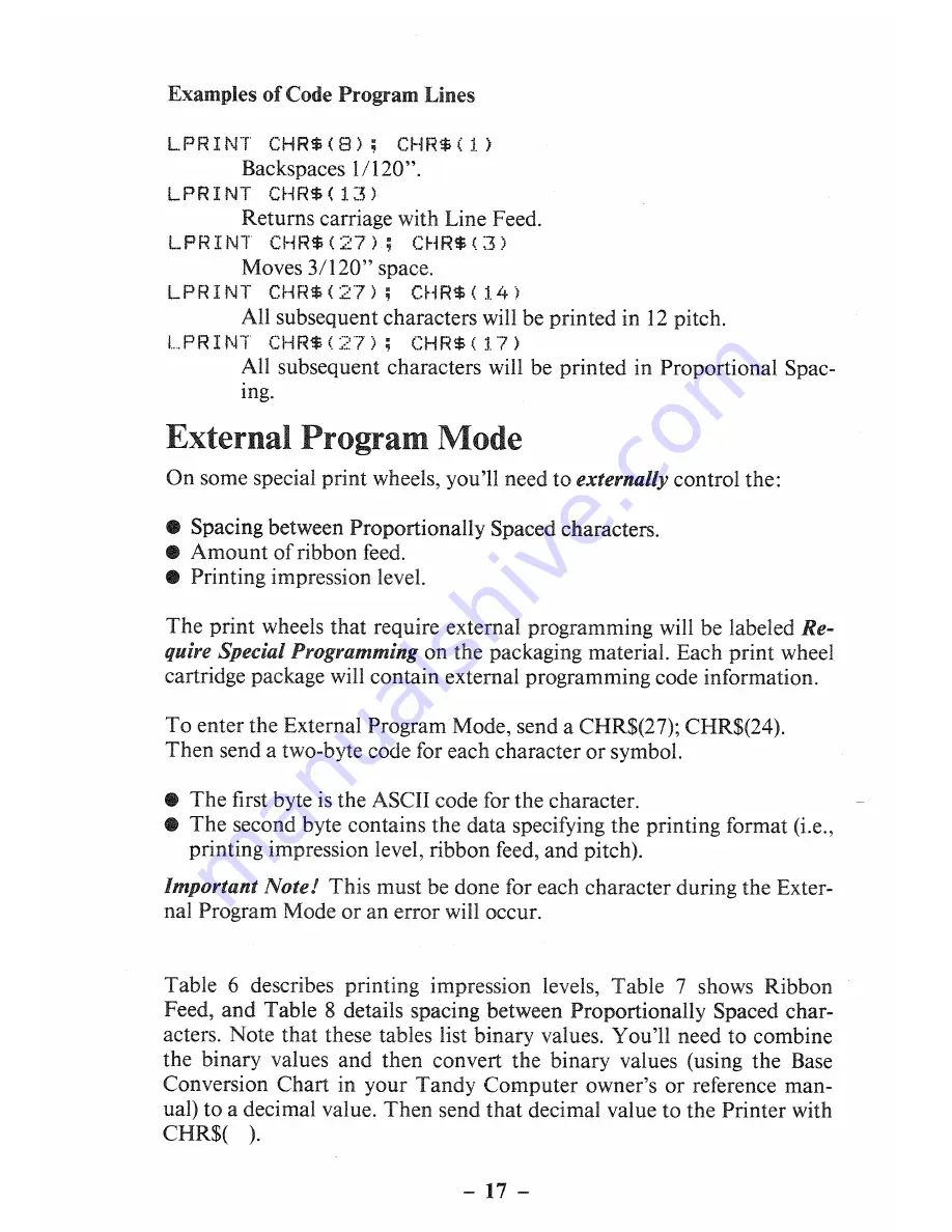 Tandy DWP-220 Owner'S Manual Download Page 23