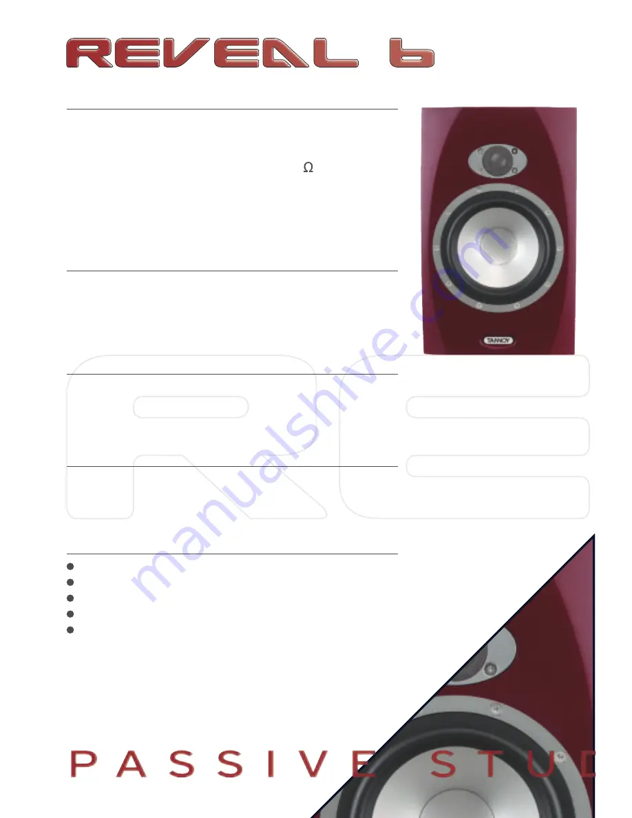 Tannoy REVEAL TS12 s Specifications Download Page 5