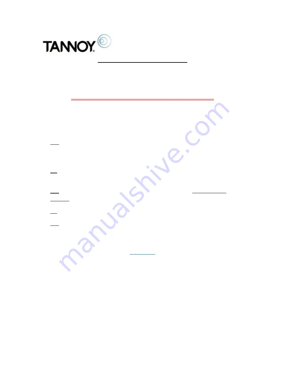 Tannoy SENSYS DC1 Service Manual Download Page 12