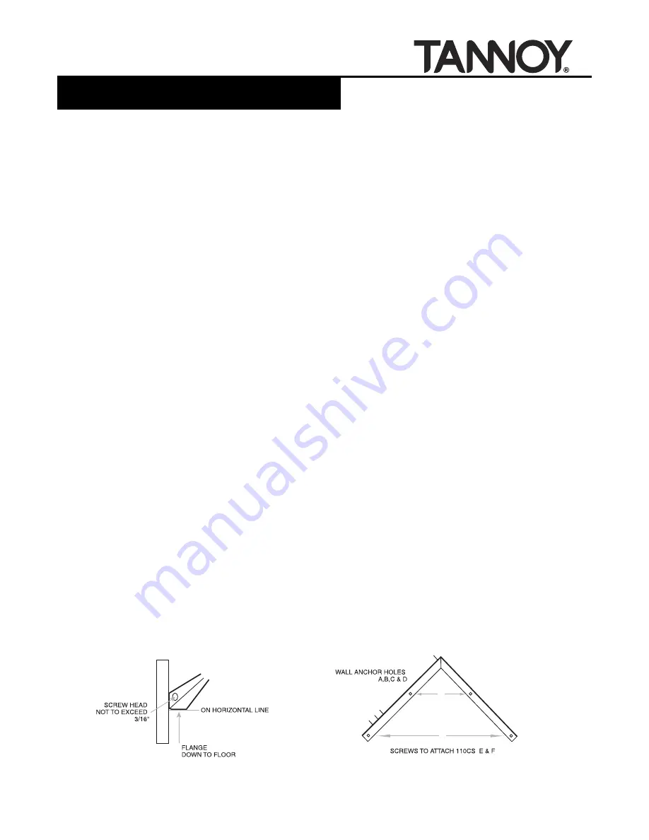 Tannoy SUBWOOFERS Installer And Owner Manual Download Page 21