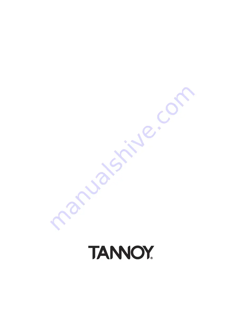 Tannoy SUBWOOFERS Installer And Owner Manual Download Page 28