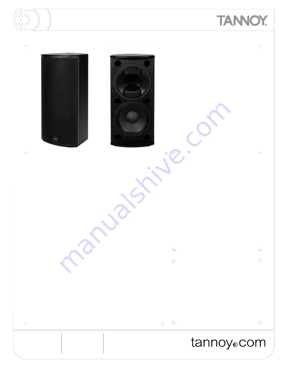 Tannoy VXP 12.2Q Скачать руководство пользователя страница 1