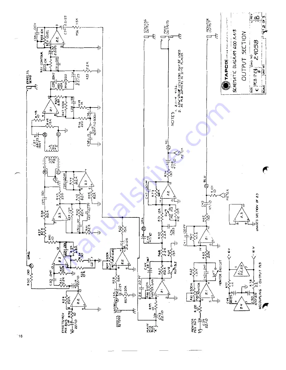 Tapco 6100 Series Service Manual Download Page 16