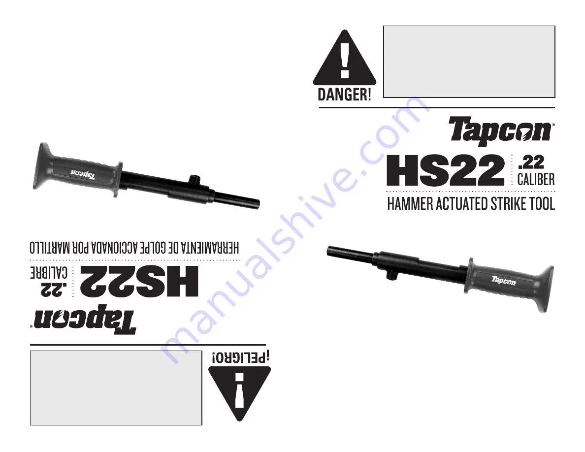 Tapcon HS22 Operator'S Instruction & Training Manual Download Page 1