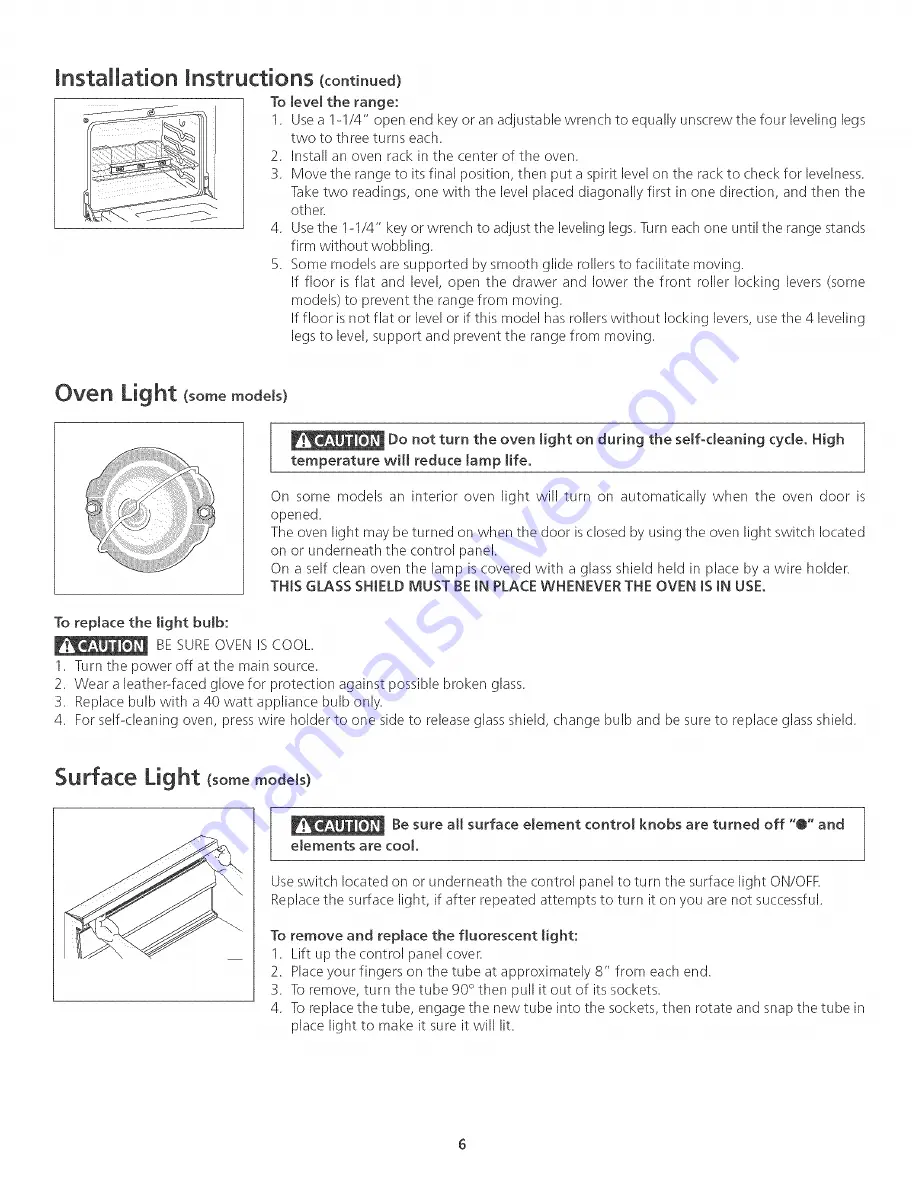 Tappan 318200511 Скачать руководство пользователя страница 6