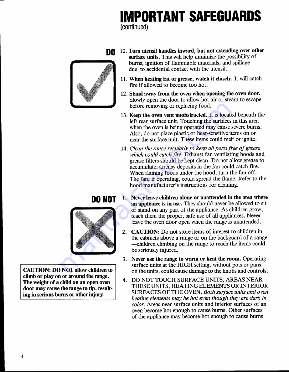 Tappan 37 series Owner'S Manual Download Page 4