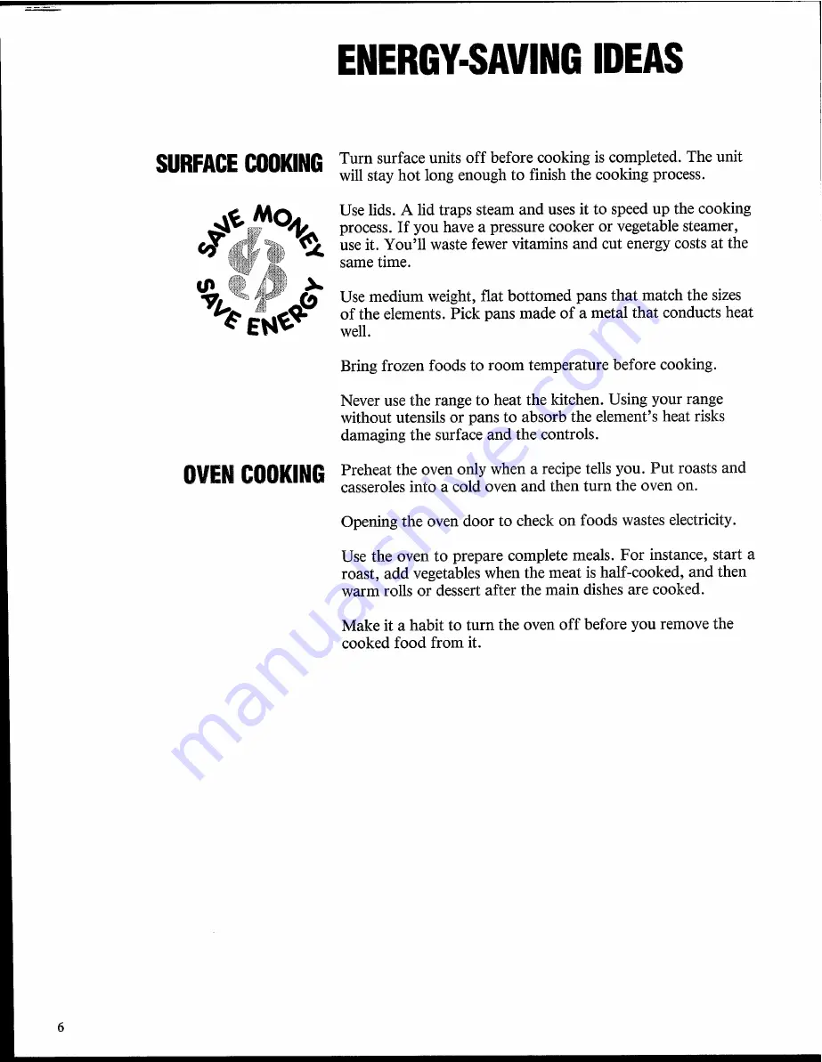 Tappan 37 series Owner'S Manual Download Page 6