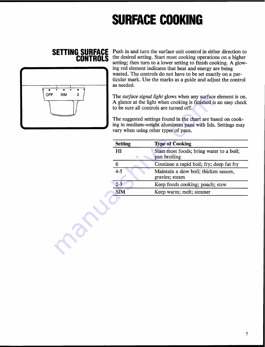 Tappan 37 series Owner'S Manual Download Page 7