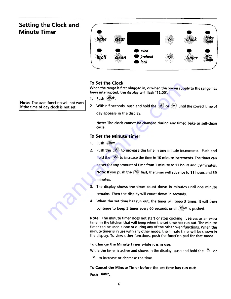 Tappan Millennia TEF365BHWA Owner'S Manual Download Page 6