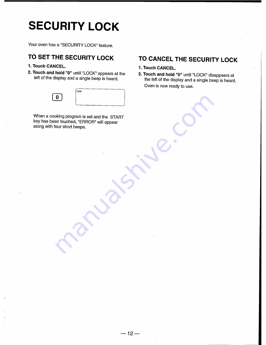 Tappan TMT106T1B1 Owner'S Manual Download Page 13