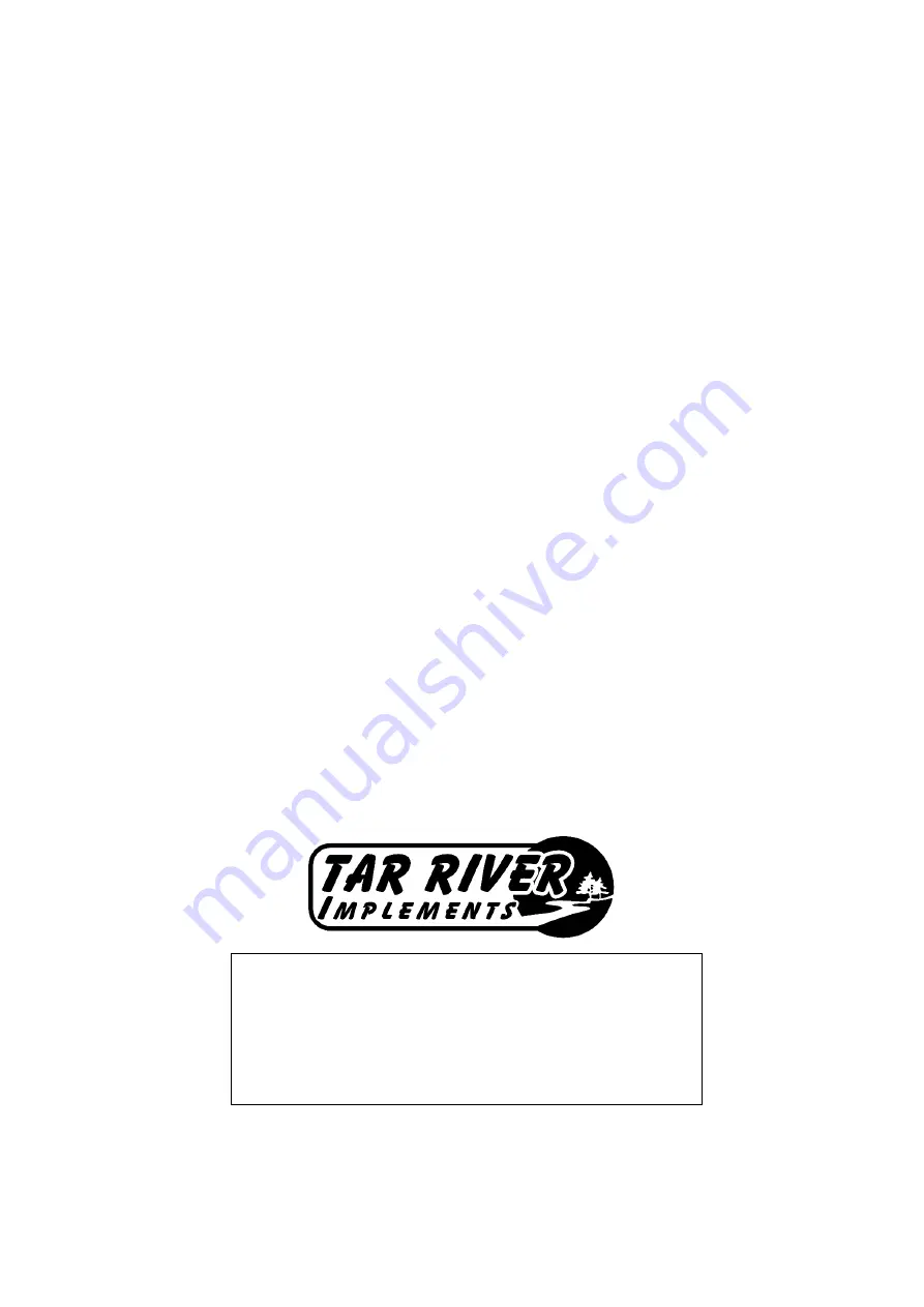 Tar River Implements PRZ-3100 Operator'S Manual Download Page 24