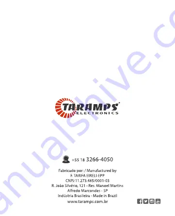 Taramps Electronics TW MASTER Instruction Manual Download Page 20