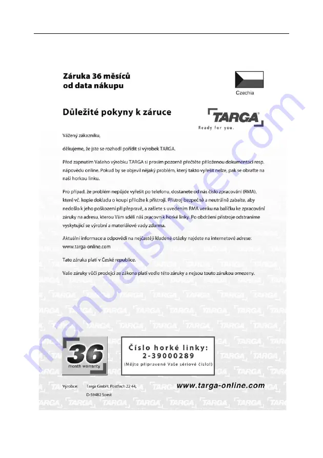 Targa PL8500S User Manual Download Page 57