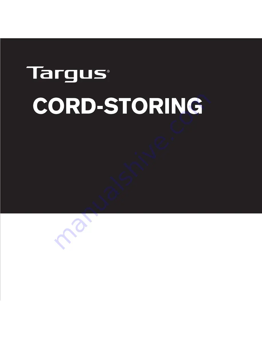 Targus CORD-STORING OPTICAL MOUSE Скачать руководство пользователя страница 1