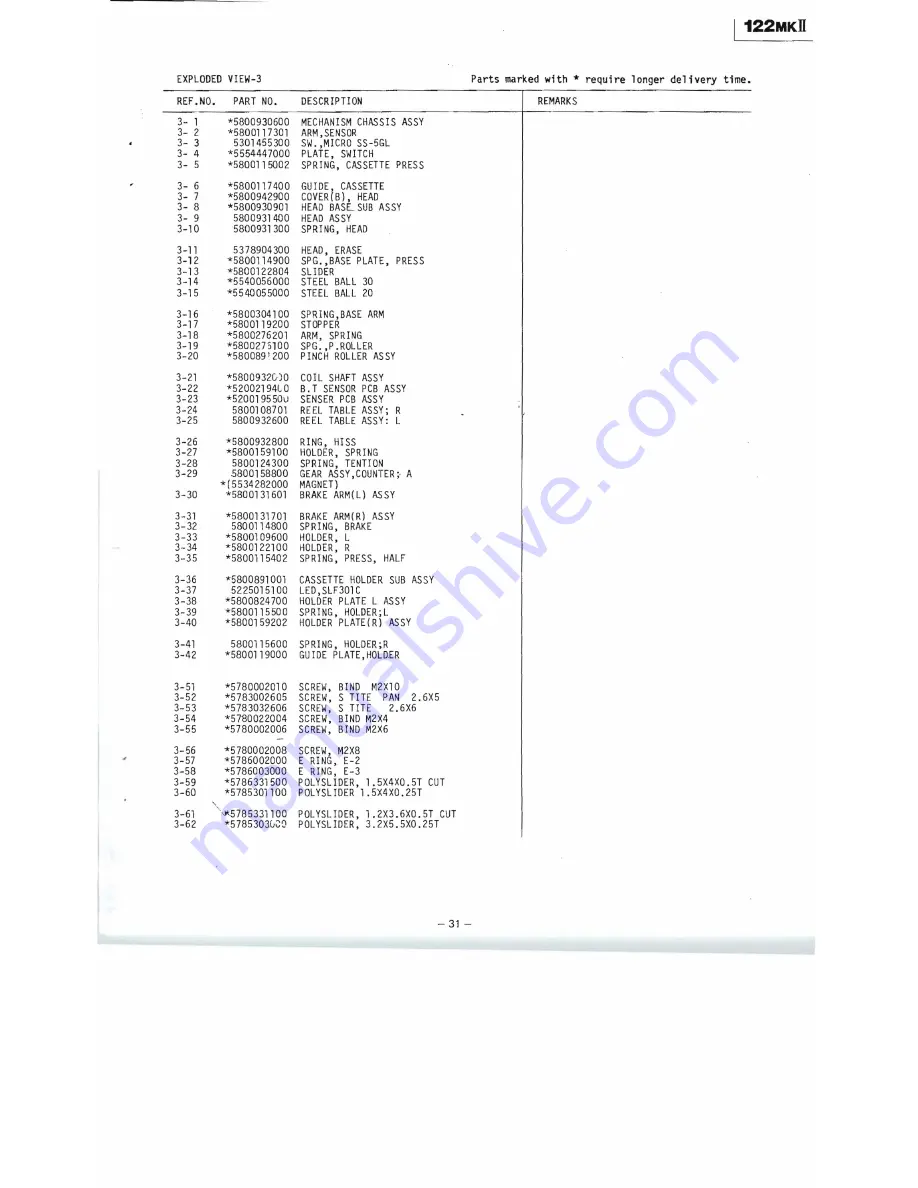 Tascam 122MKII Service Manual Download Page 33