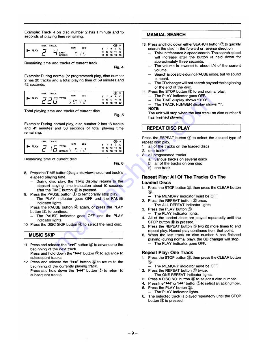 Tascam CD-305 Owner'S Manual Download Page 9