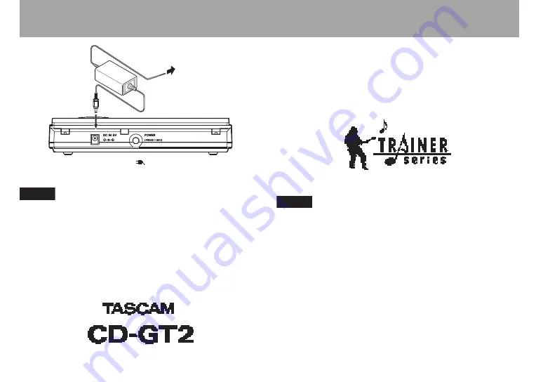 Tascam CD-GT2 Owner'S Manual Download Page 16