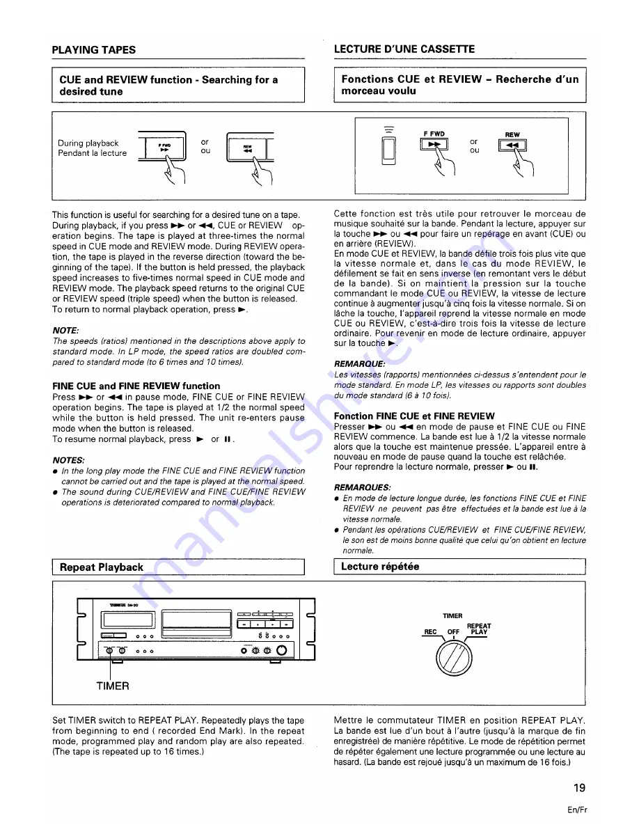 Tascam DA-20 Owner'S Manual Download Page 19