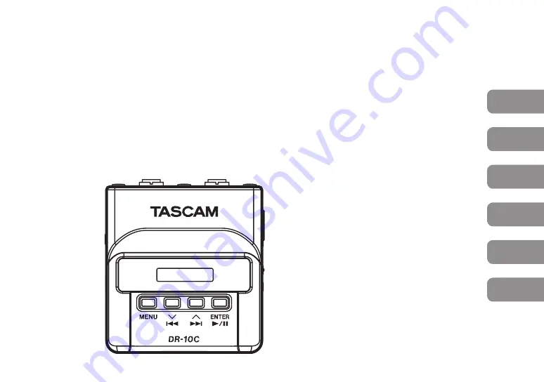 Tascam DR-10CH Скачать руководство пользователя страница 1