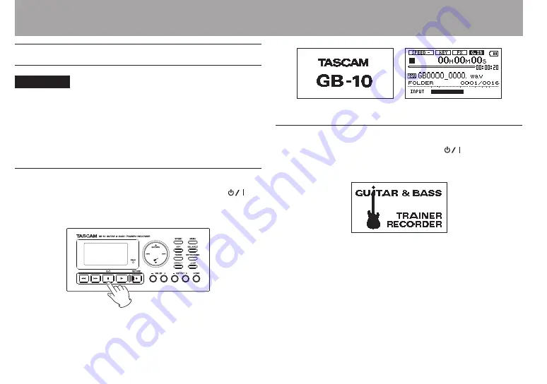 Tascam GB-10 Owner'S Manual Download Page 42