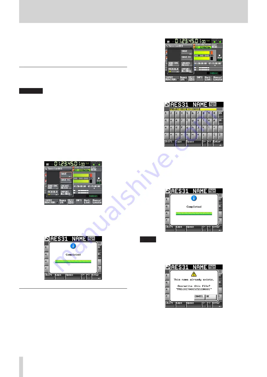 Tascam HS-20 Скачать руководство пользователя страница 42