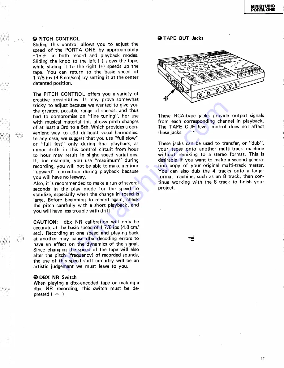 Tascam Ministudio Porta One Service Manual Download Page 11