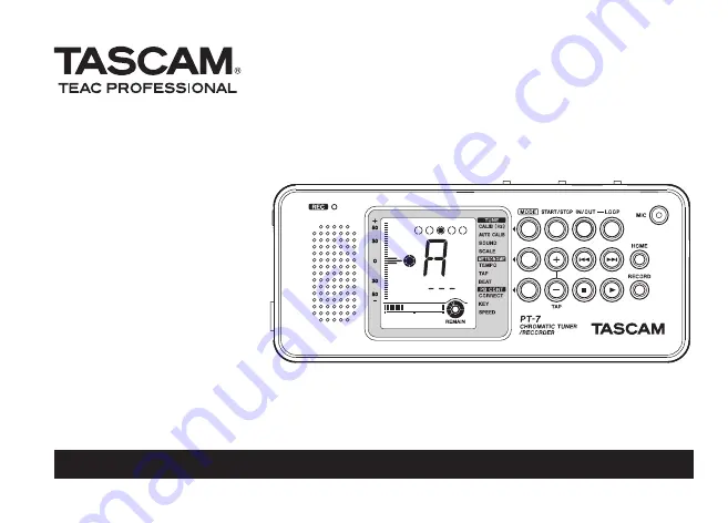 Tascam PT-7 Скачать руководство пользователя страница 1