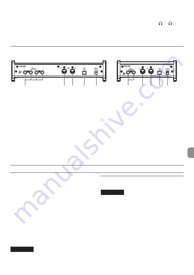 Tascam Trackpack US-4X4TP Owner'S Manual Download Page 21