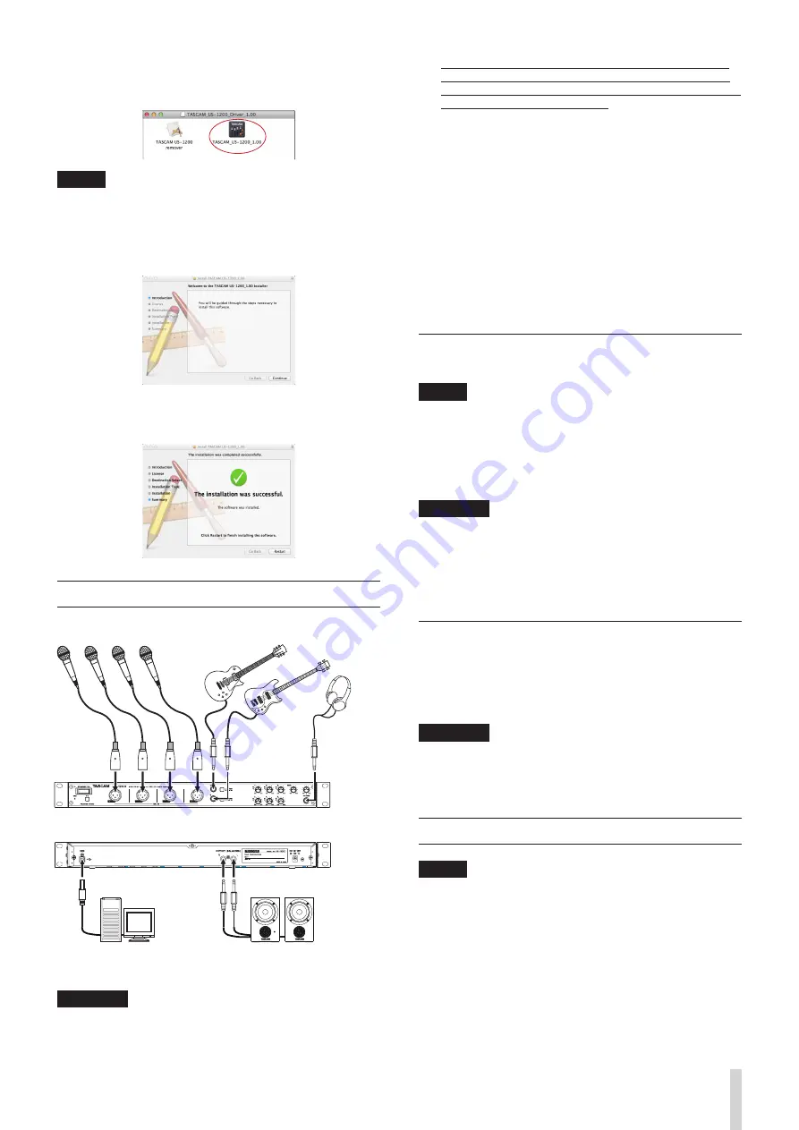 Tascam US-1200 Quick Start Manual Download Page 5