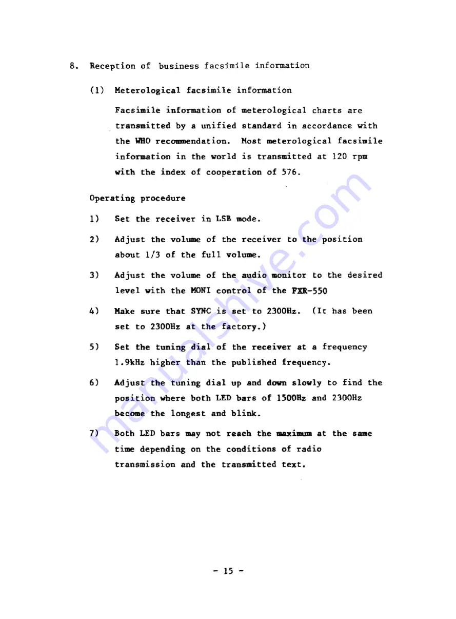 Tasco Telereader FXR-550 Instruction Manual Download Page 17