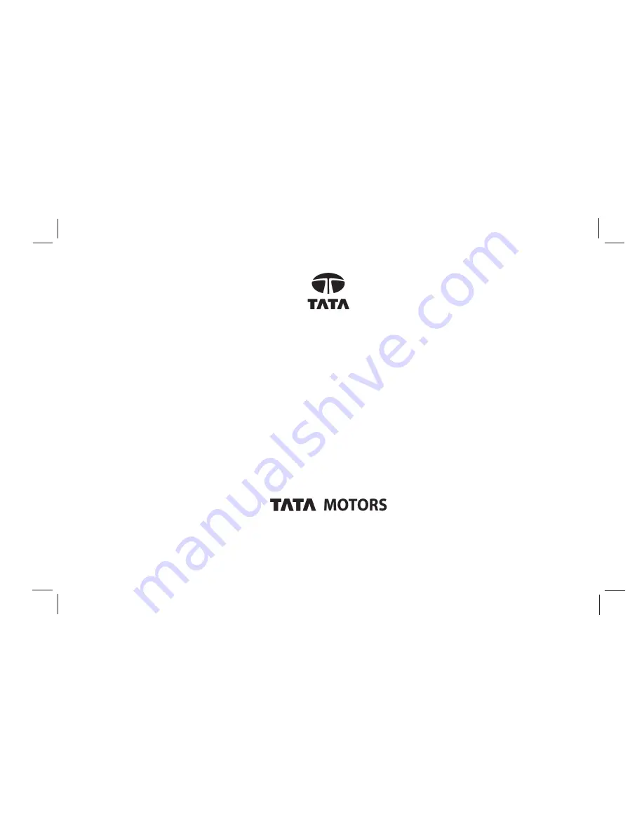 TATA Motors Indica V2 DL Owner'S Manual & Service Book Download Page 1