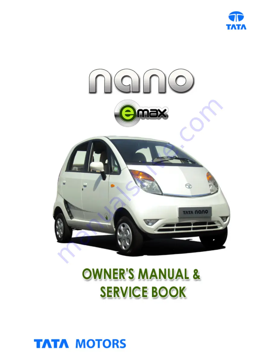 TATA Motors nano emax Owner'S Manual Download Page 1