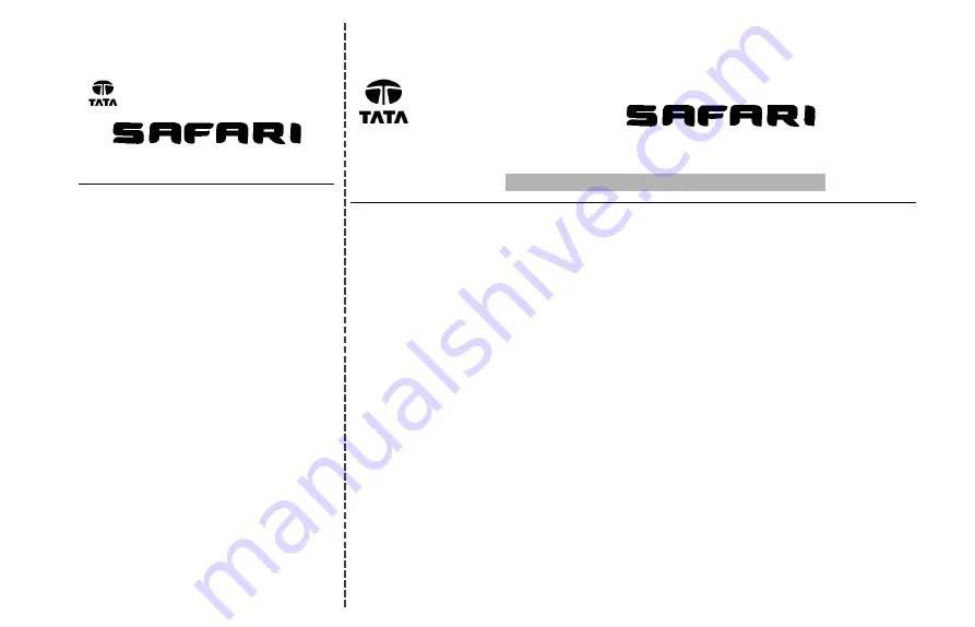 TATA Motors Safari 2021 Owner'S Manual Download Page 301